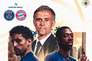 巴黎圣日耳曼晒战拜仁海报：恩里克、登贝莱&amp;马尔基尼奥斯出镜